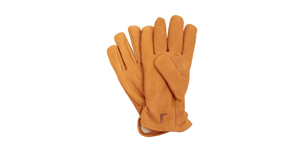 Deerskin Leather Gloves Pile Lined, Saddle