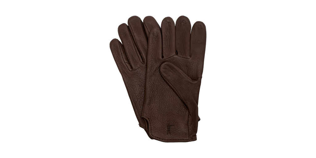 Deerskin Leather Gloves Unlined, Brown