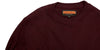 Crew Neck Cotton Sweater, Crimson